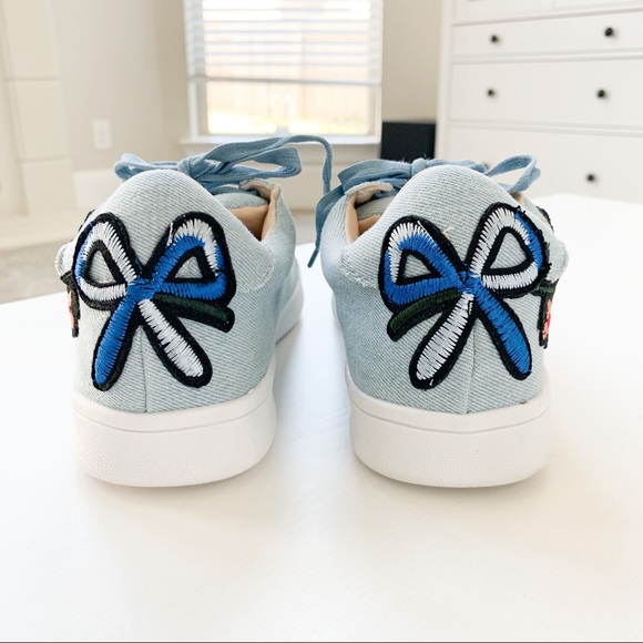 Chase+Chloe Denim Sneakers Celine-1 - Picture 5 of 8